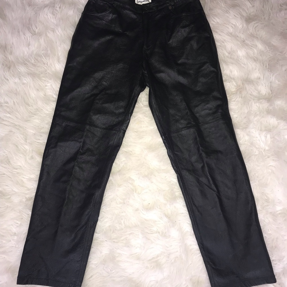 Vintage Black Leather Pants